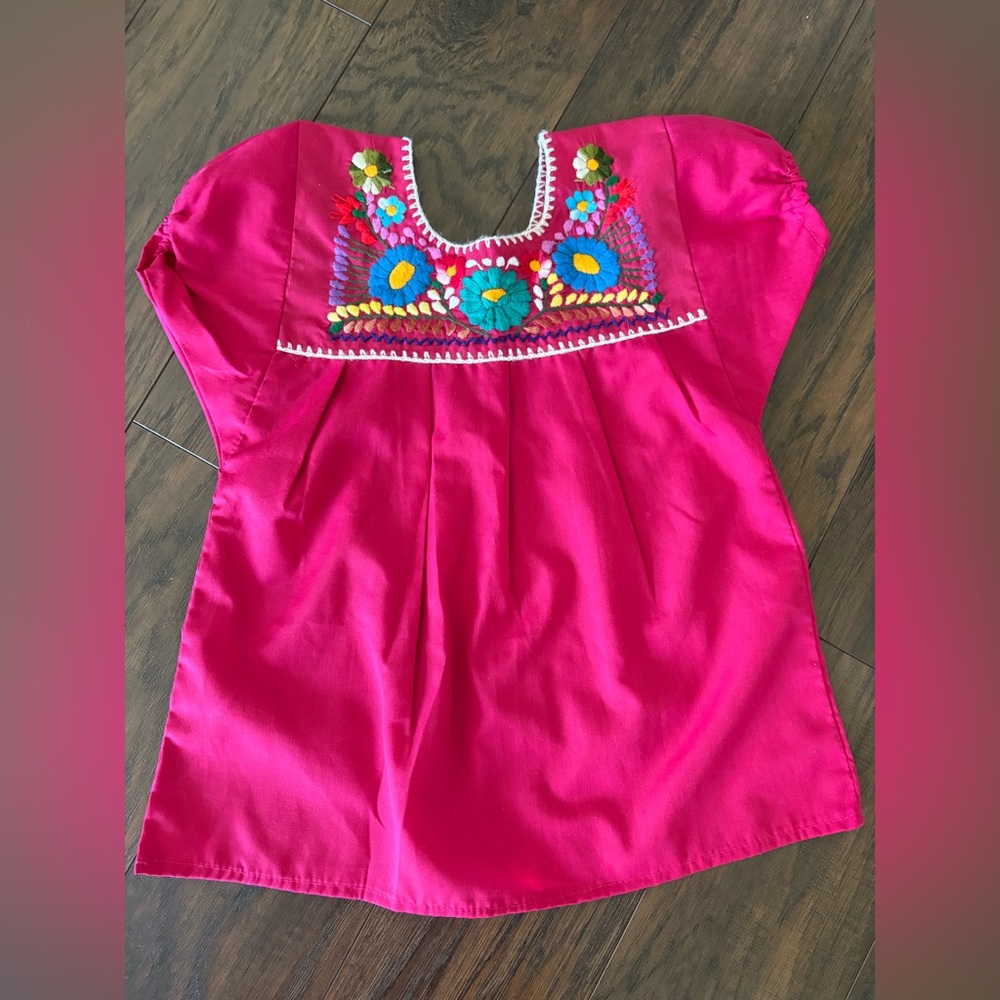 Traditional Mexican Top Blouse Girls Size 6/7